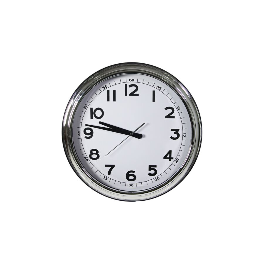 Horloge Murale 45cm - Argent Horloges