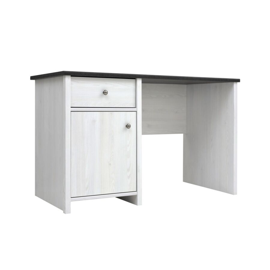 Bureau PORTO 1 Porte + 1 Tiroir - Blanc / Noyer Bureaux enfant