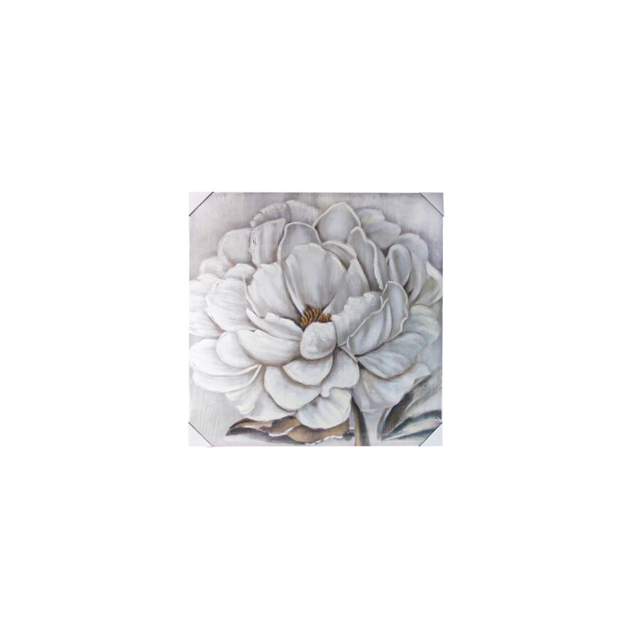 Tableau Floral Fait Main 100x100cm - Multicouleur Tableaux