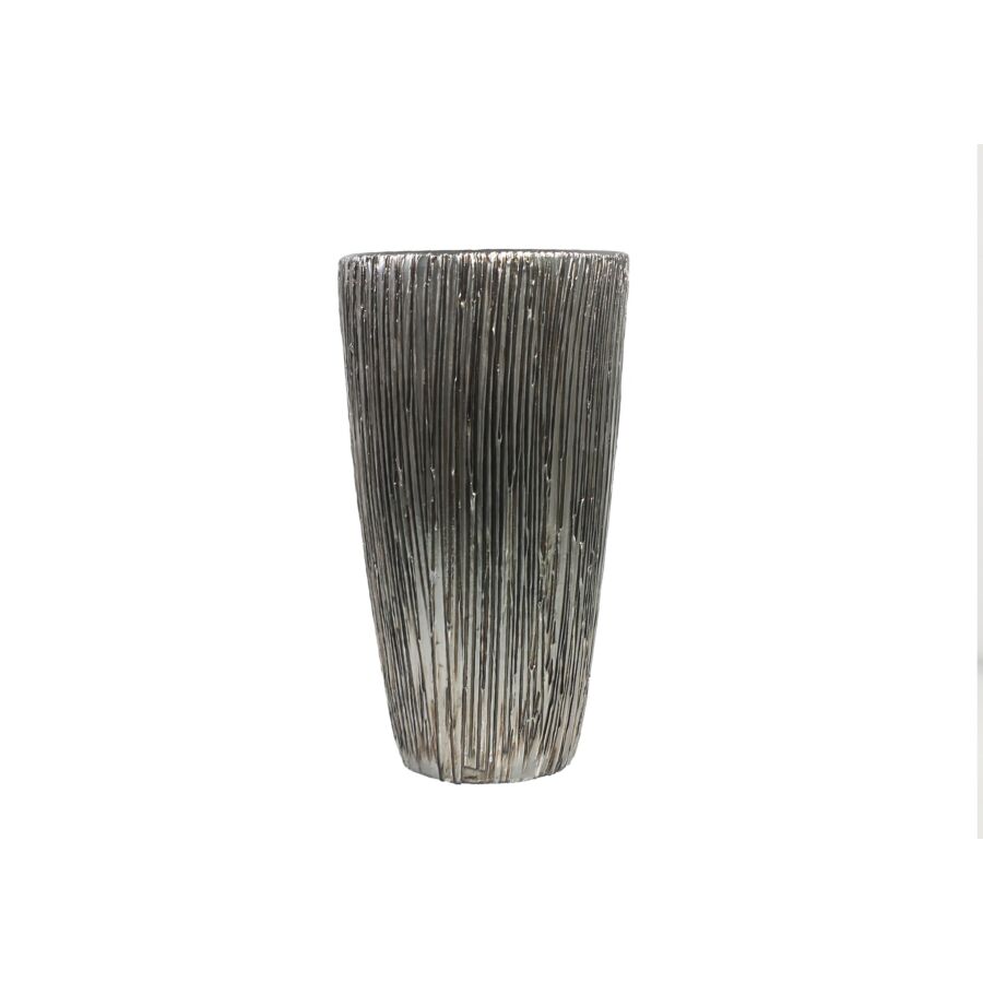 Vase Décoratif RISCADO 16x16x32cm - Gris Vases