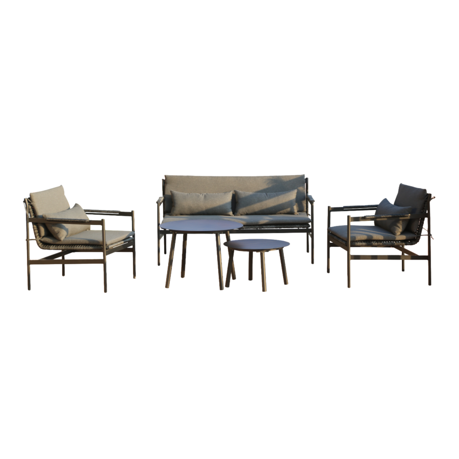 Set De Jardin MALICE - Noir Salons de jardin bas