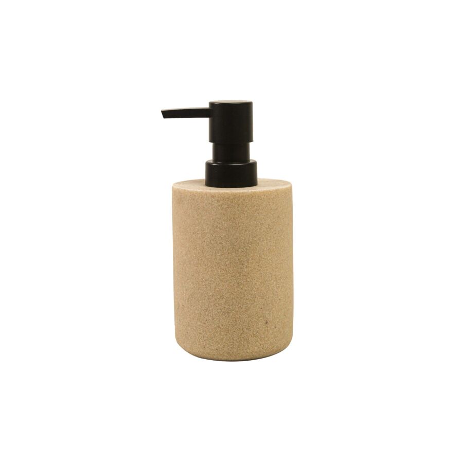 Distributeur à Savon Rond - Beige / Noir Gobelets et distributeurs de savon