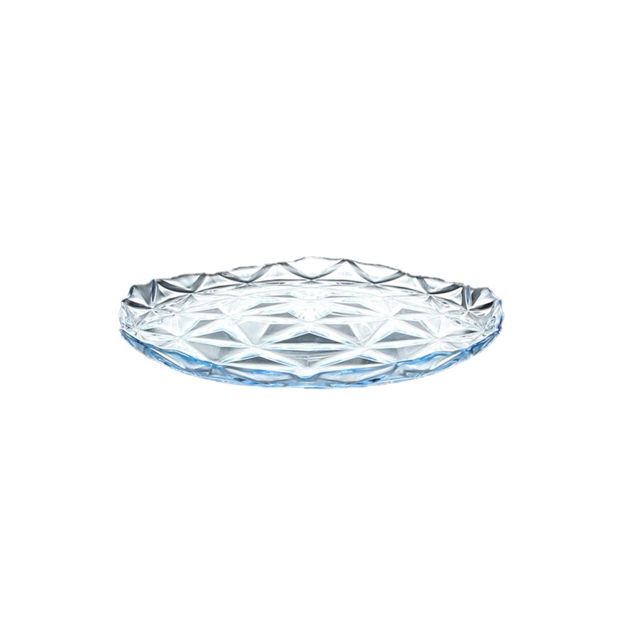 Assiette Dîner Transparente ESTRELLA 28cm - Bleu Serviteurs