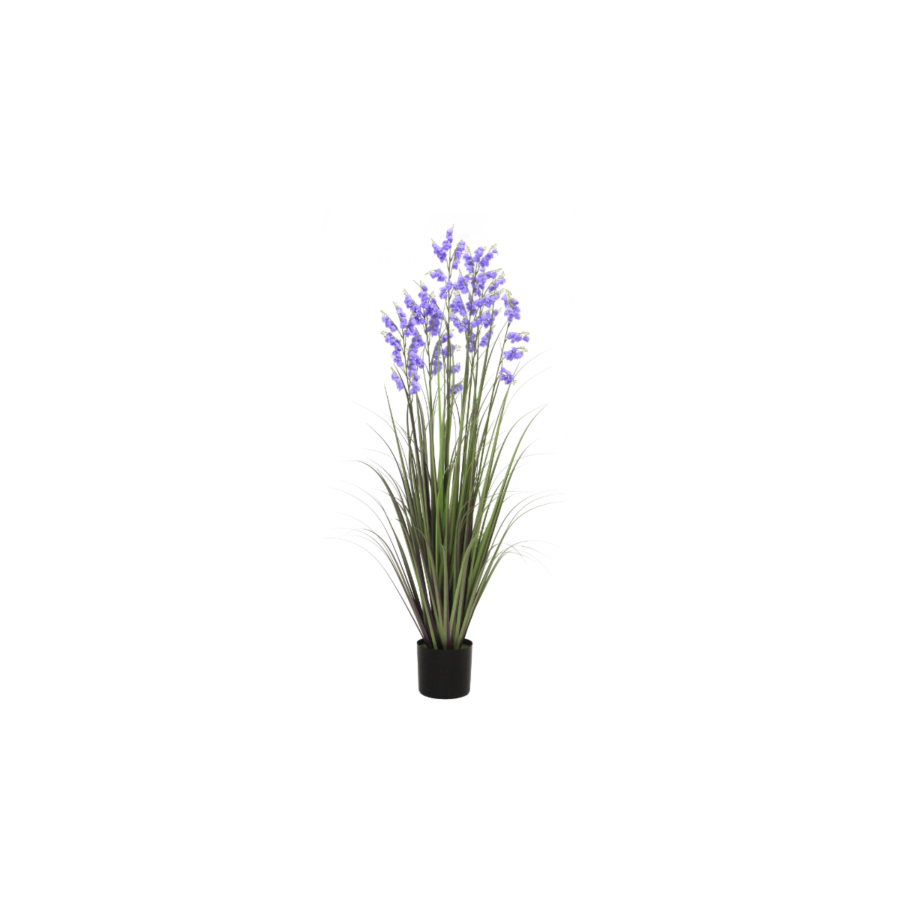Herbe de campanule avec pot 140cm - Vert / Violet Plantes et fleurs artificielles