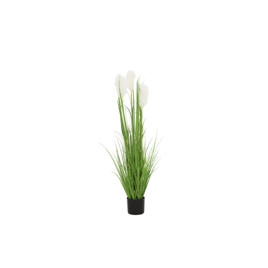 Herbe Roseau avec pot 121cm - Vert Plantes et fleurs artificielles