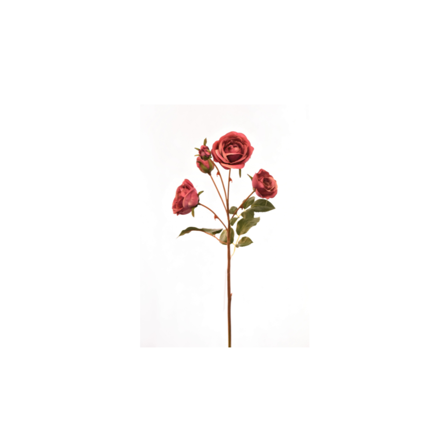 Rose 57cm - Rose Foncé Plantes et fleurs artificielles