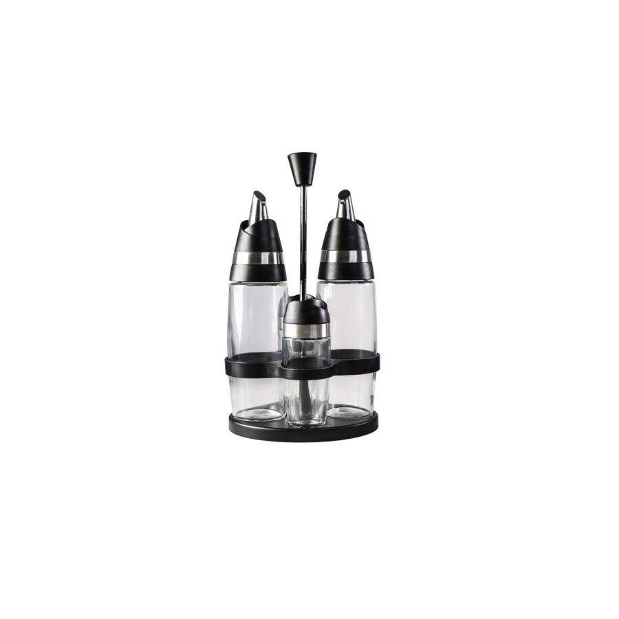 Set De Vinaigrette Avec Support 300ml/100ml - Blanc Rangement cuisine