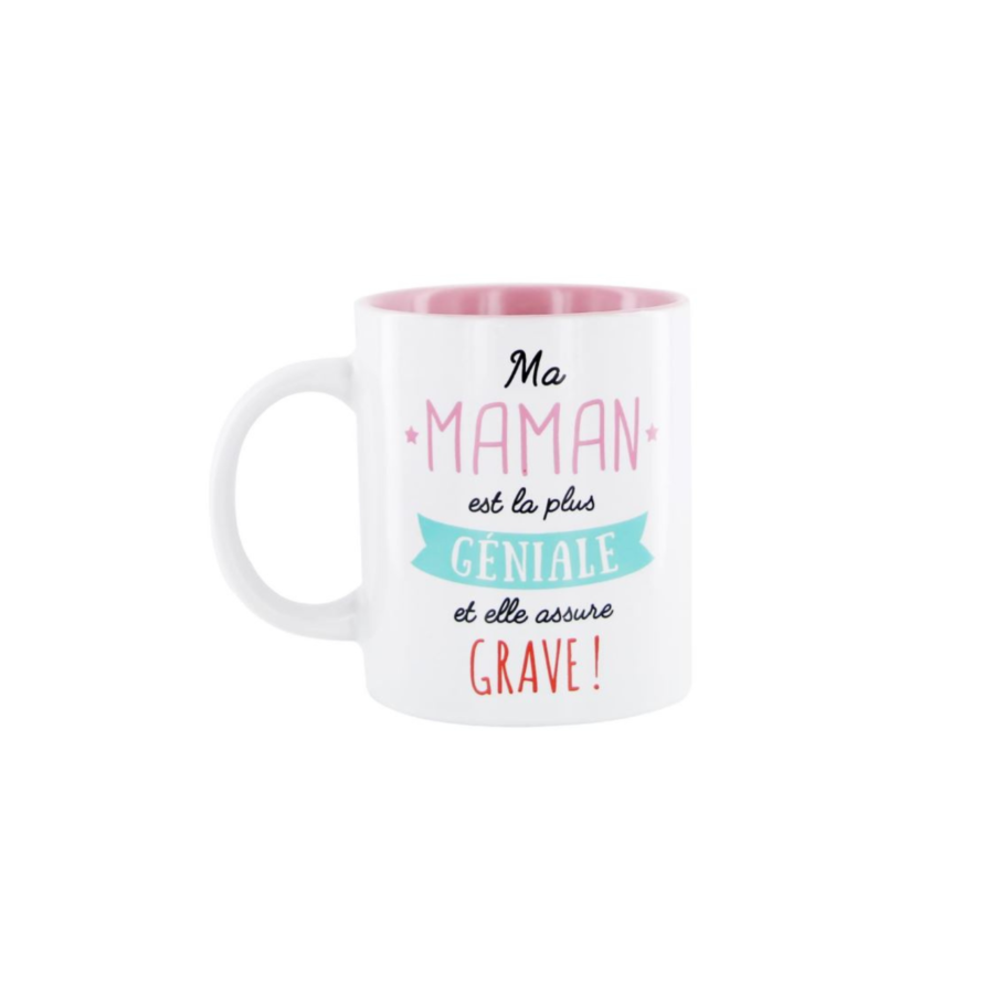 Mug MAMAN - Blanc / Rose Tasses et mugs