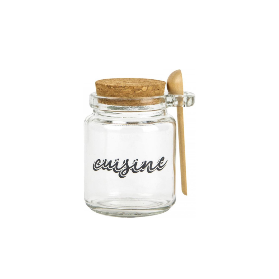Bocal Avec Cuillère 25Cl - Blanc Rangement cuisine