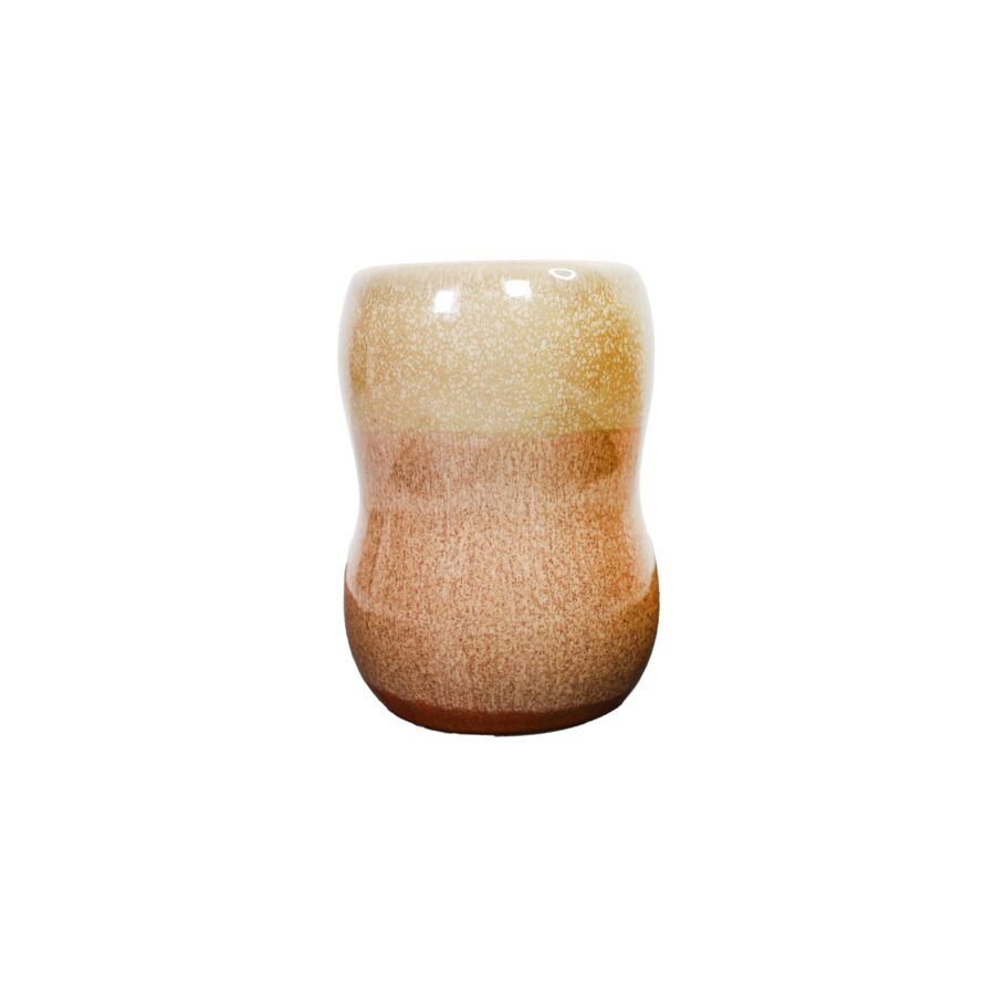 GOBELET EN PORCELAINE - Rouge / Beige Gobelets et distributeurs de savon
