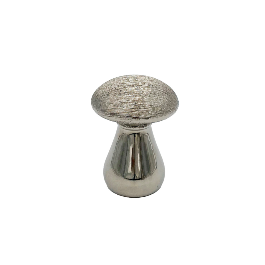 Champignon Décoratif 9x9x12cm - Argenté Accessoires Bureau