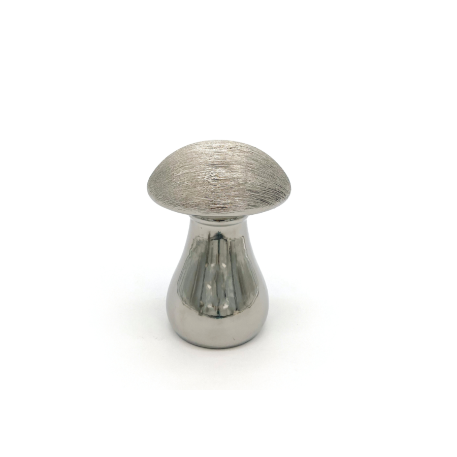 Champignon Décoratif 11,5x11,5x16,5cm - Argenté Accessoires Bureau
