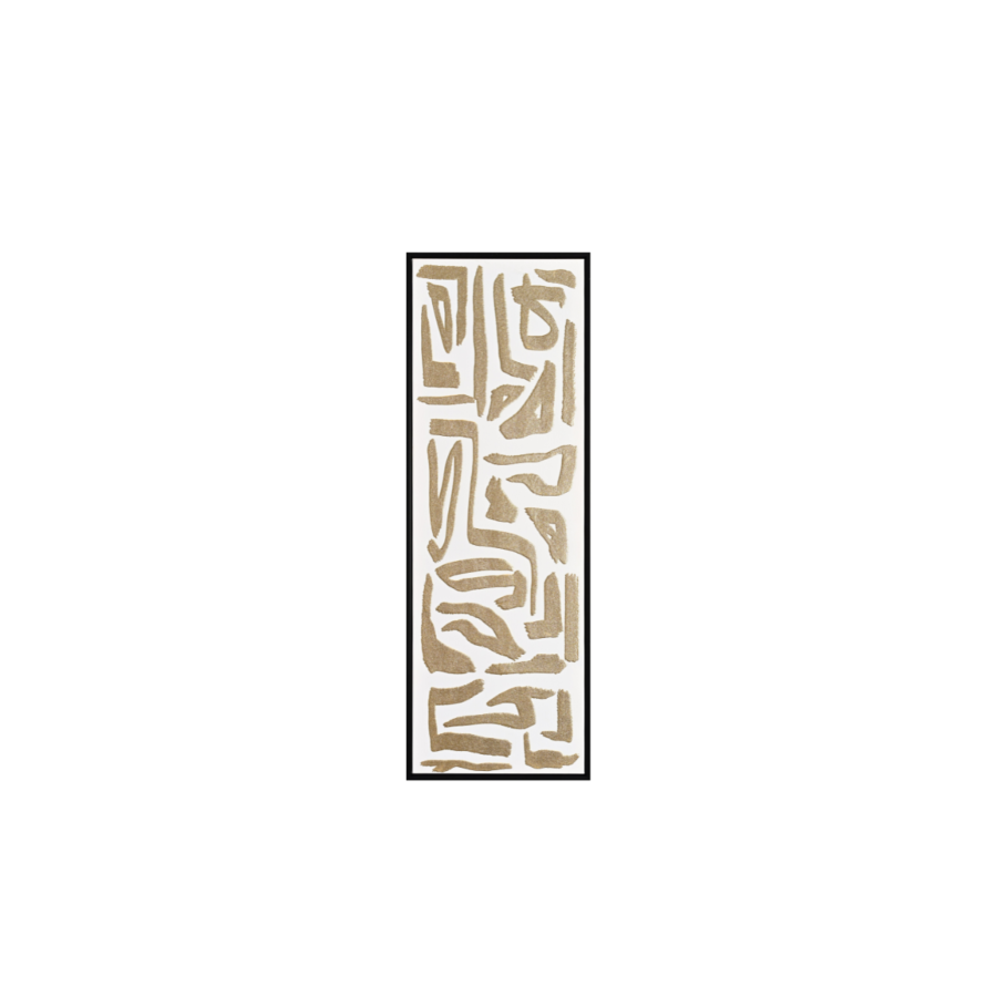 TABLEAU ABSTRAIT 40x80 - Beige / Blanc Tableaux