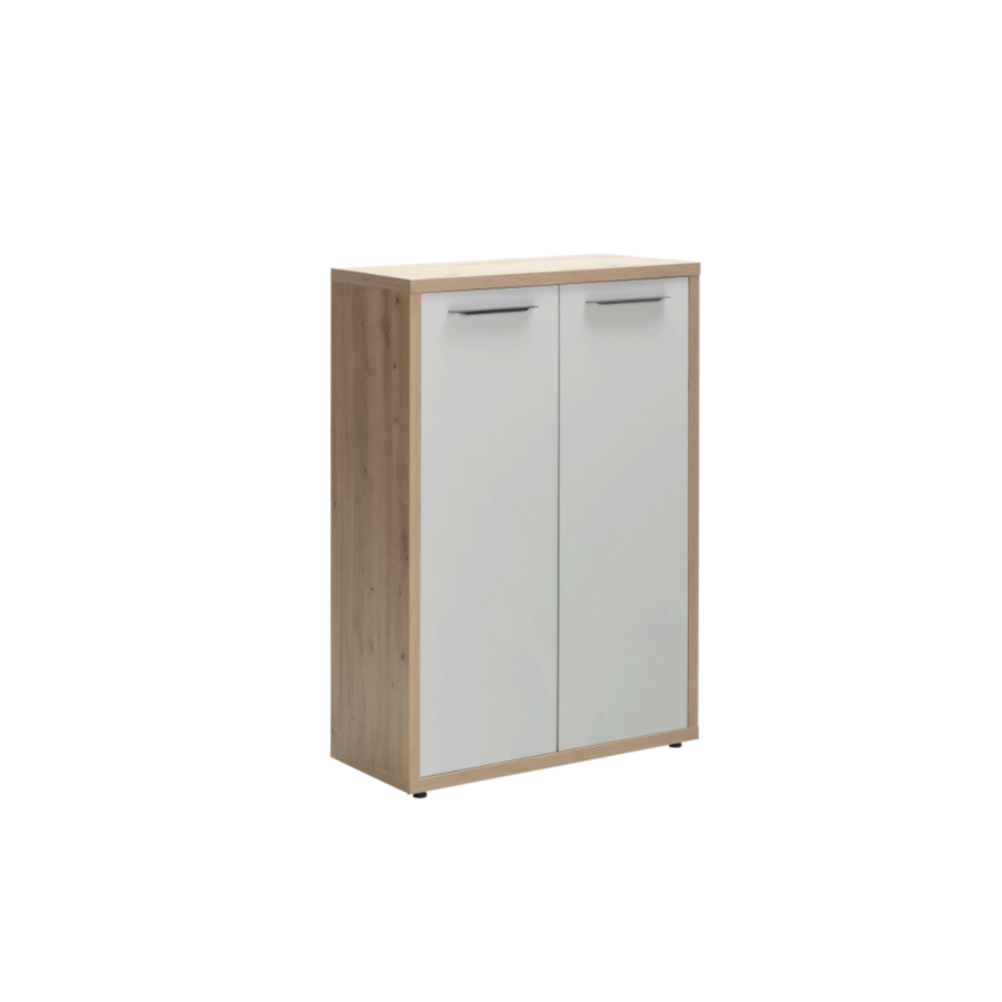 Élément De Rangement DISEGNO ART 3 NICHES + 2 PORTES - Blanc crème / Beige Rangement professionnel