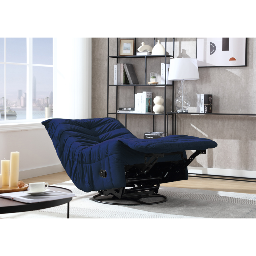 Fauteuil Relax COMFY Pivotant Et à bascule - Bleu Fauteuil relax
