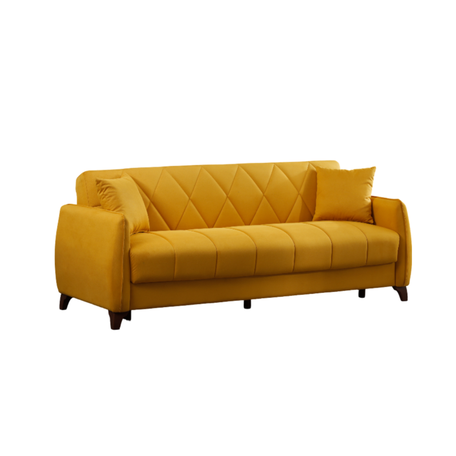 Canapé-Lit TICO + Fonction De Rangement - Jaune Sofa-printemps