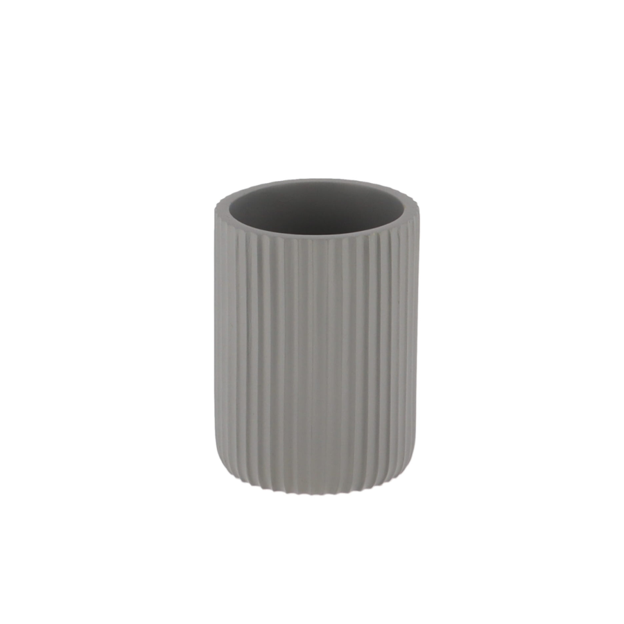 Gobelet En Résine Striée - Gris Gobelets et distributeurs de savon