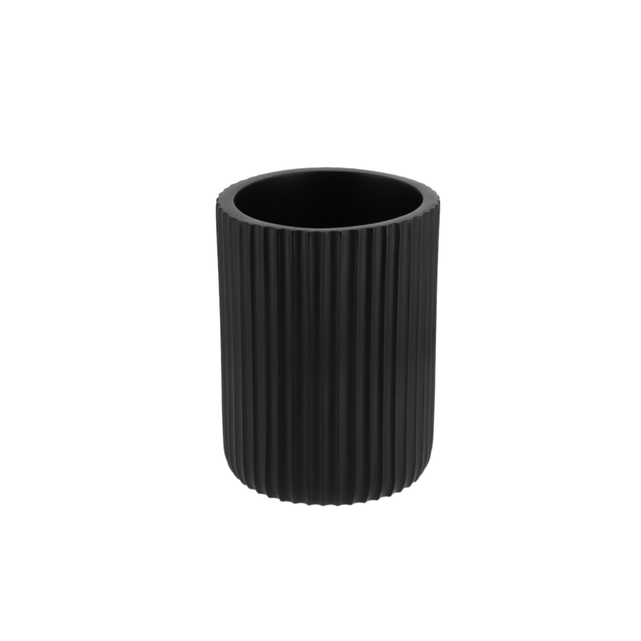 Gobelet En Résine Striée - Noir Gobelets et distributeurs de savon