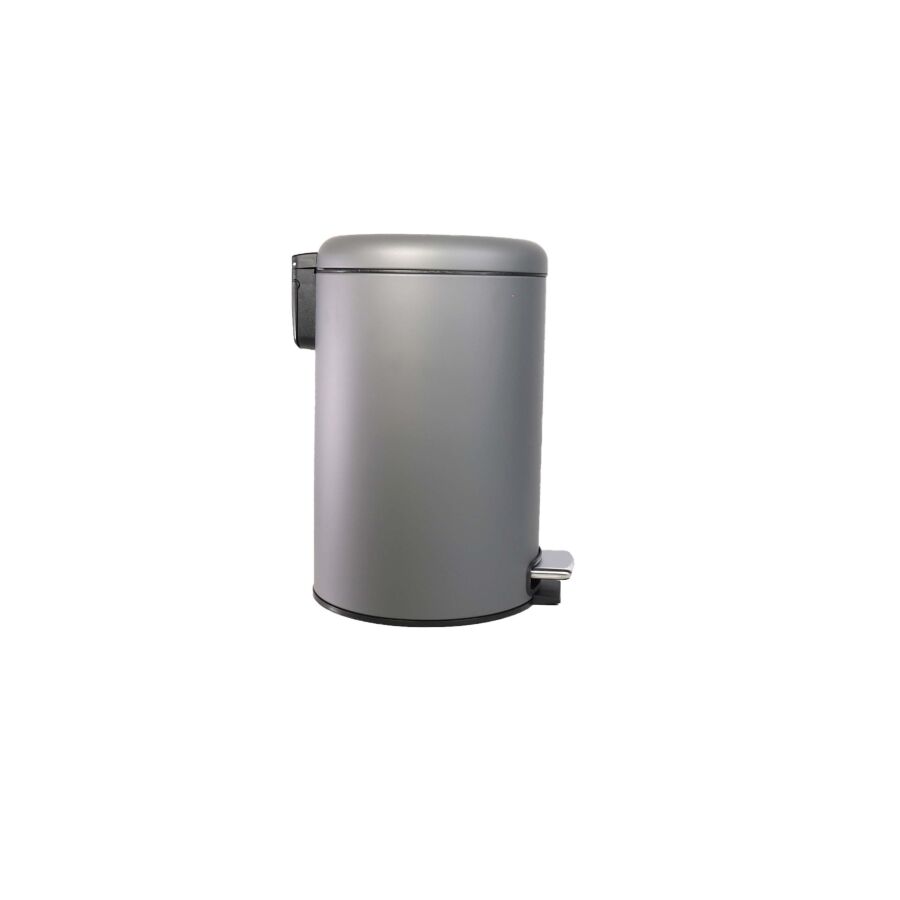 Poubelle 12L À Fermeture Souple - Gris Mat Poubelles de salle de bain