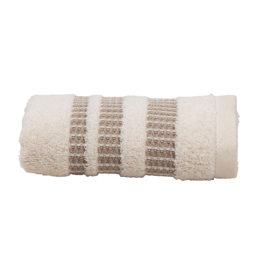 SERVIETTE BAIN CHLOE 50x90cm - Beige Promos printemps
