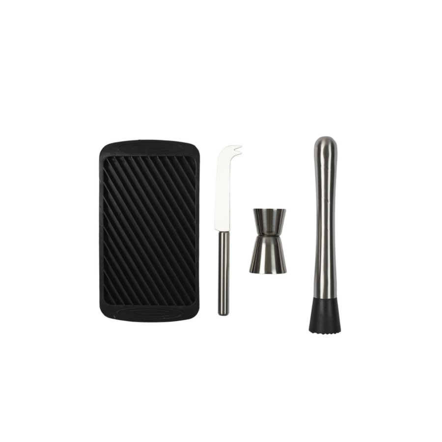 COFFRET A MOJITO 4 ACCESSOIRES - Noir / Argenté Arts de la table