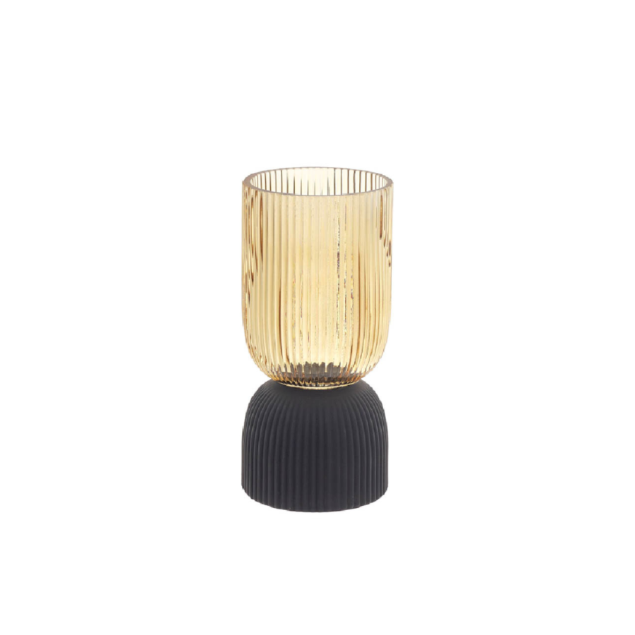 Vase 11x11x22cm - Doré / Noir Vases