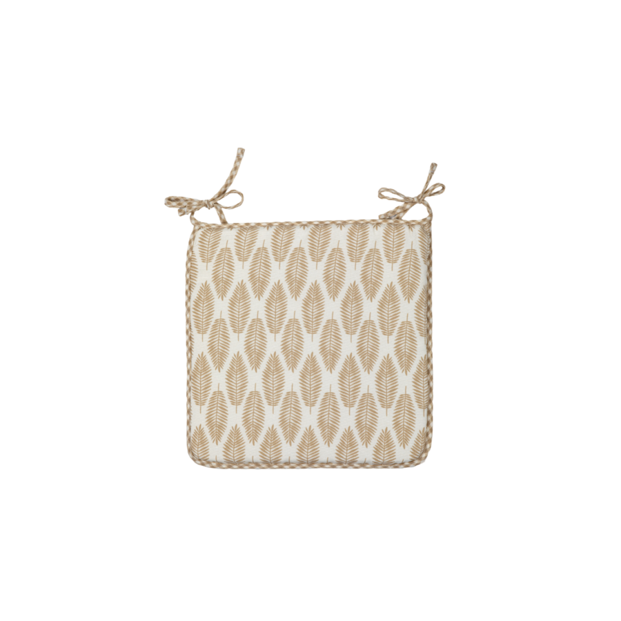 Galette FALL Aux Motifs Feuilles - Blanc / Beige Coussins décoratifs