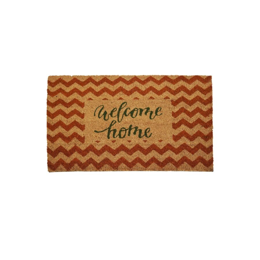 Paillasson Zigzag Welcome home 45x75cm - Multicouleur Paillasons