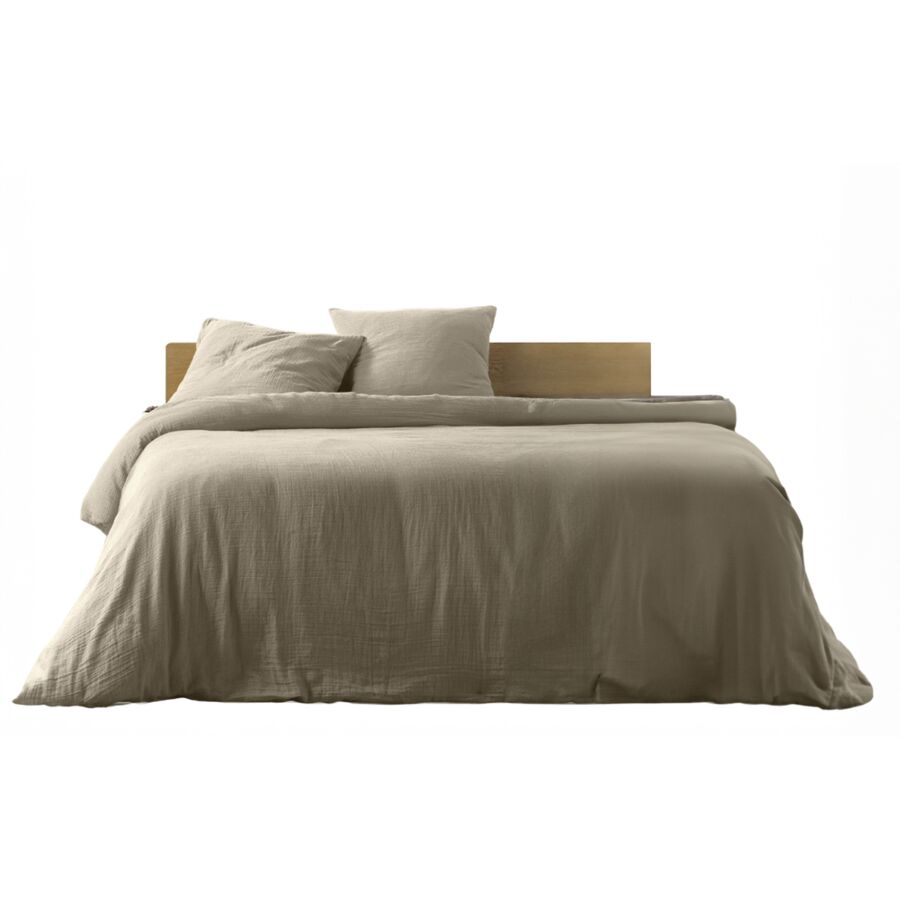 Parure De Lit 3 Pièces 260x240cm ANGELIA - Sable Promos printemps
