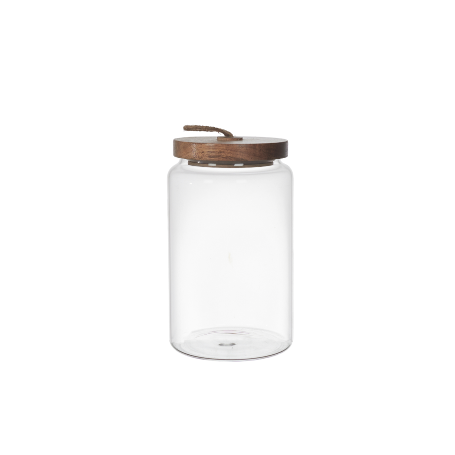 BOCAL AVEC COUVERCLE ACACIA 17cm - Blanc Rangement cuisine