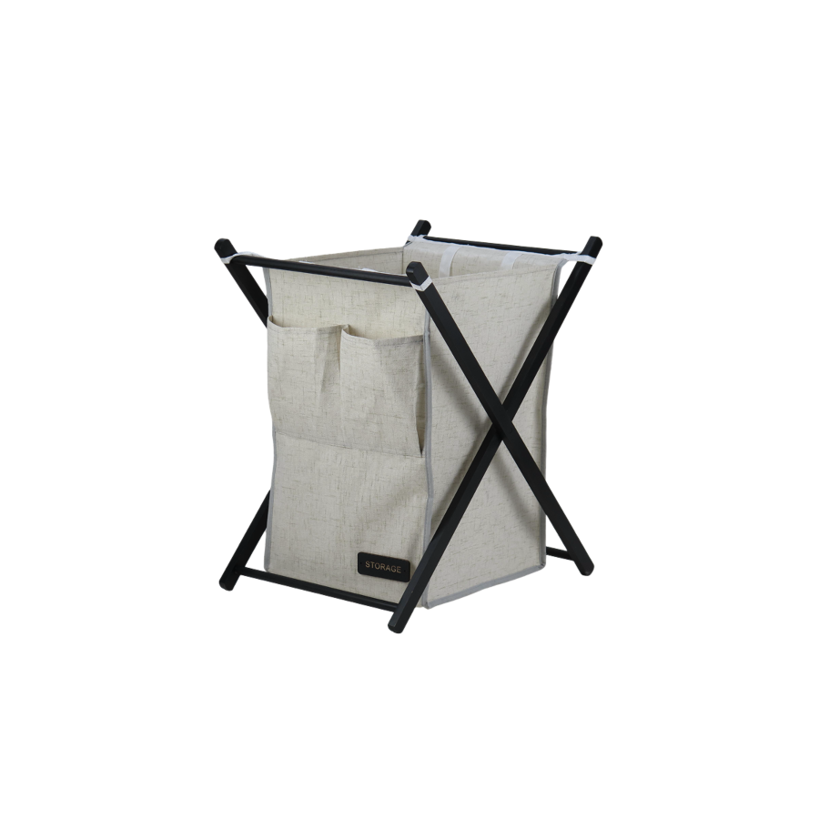 Paniers À Linge 52x43x61cm - Noir / Blanc Accessoires-rangements