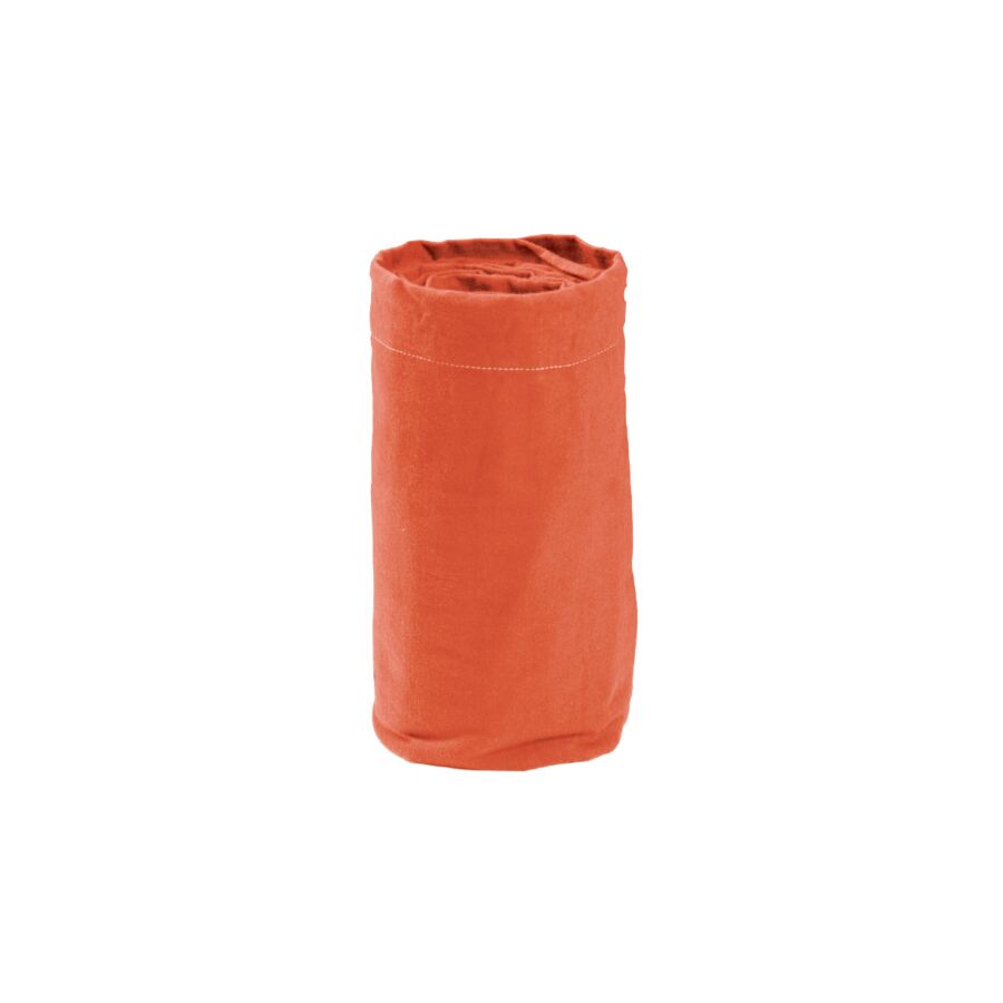 Drap Housse UNI FLANELLE 160x200cm - Terracota Promos printemps