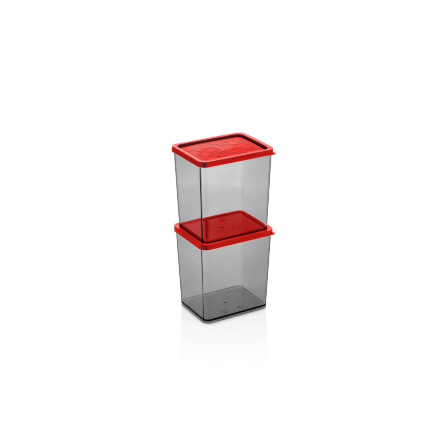 Set De 2 Boîtes De Conservation Bon Bon Mini - Rouge Rangement cuisine