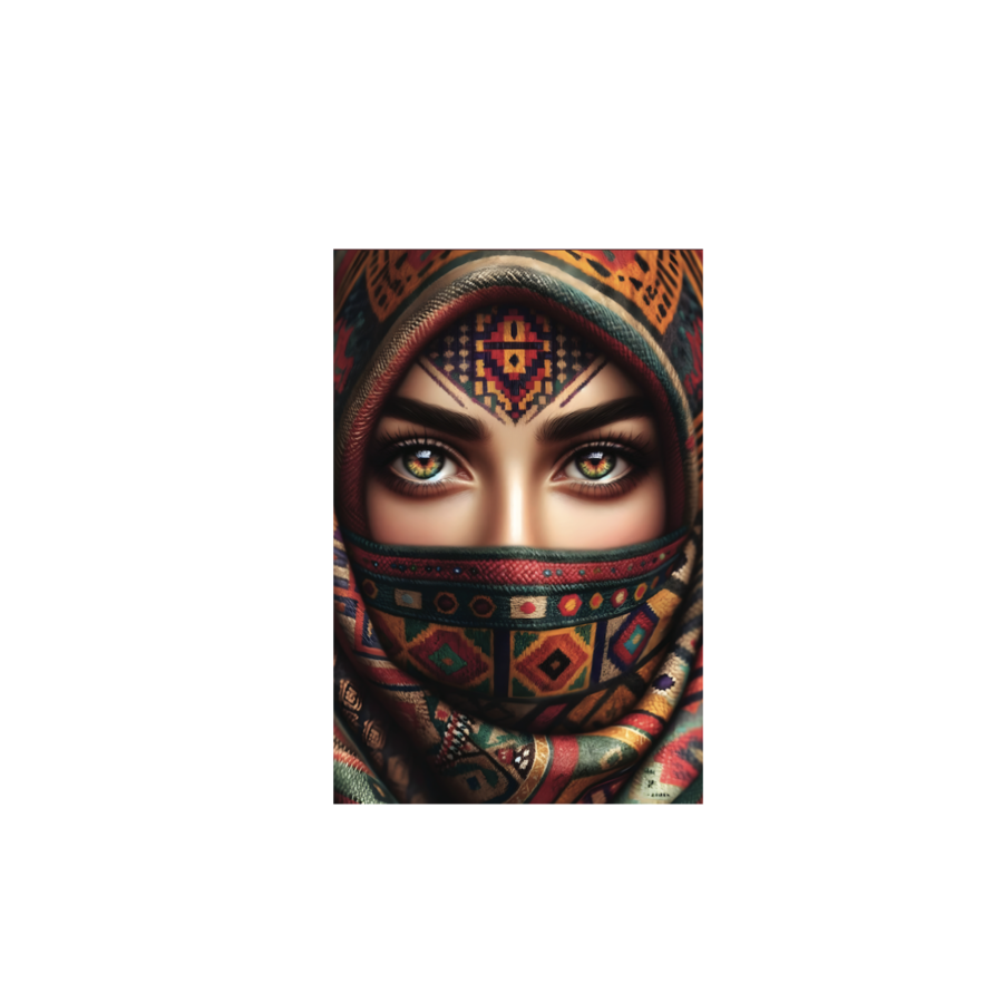 Tableau Regard berber 60x90cm Sans Cadre - Multicouleur Tableaux