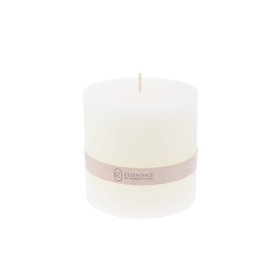 Bougie Cylindrique 10x10x9cm - Blanc Cassé Bougies décoratives