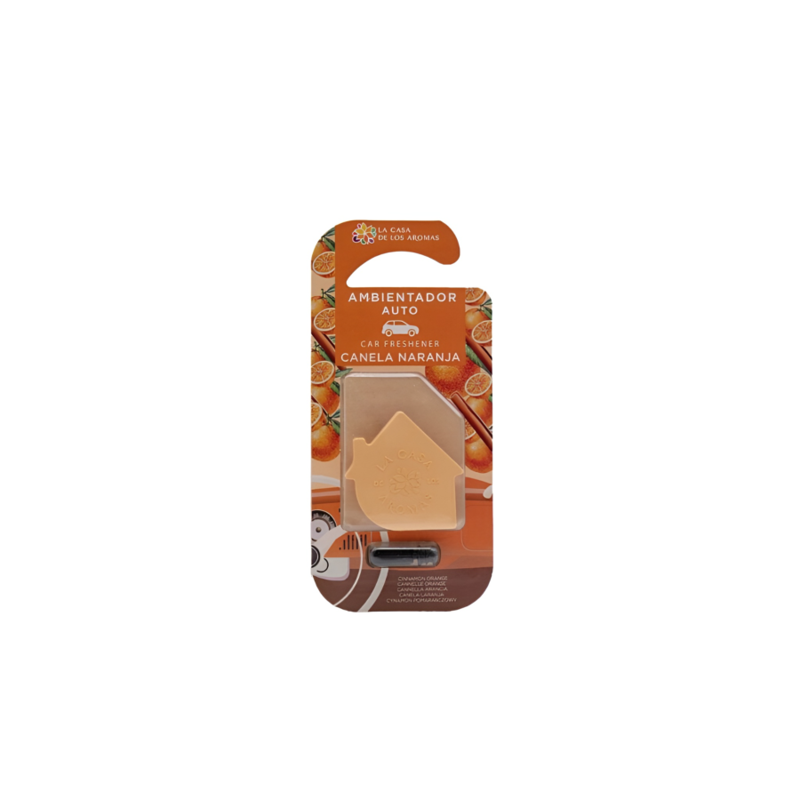 Désodorisant Gel Auto Cannelle - Orange Décoration