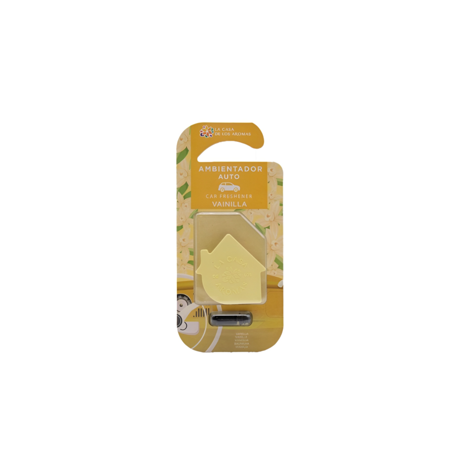 Désodorisant Gel Auto Vanille - Jaune Décoration