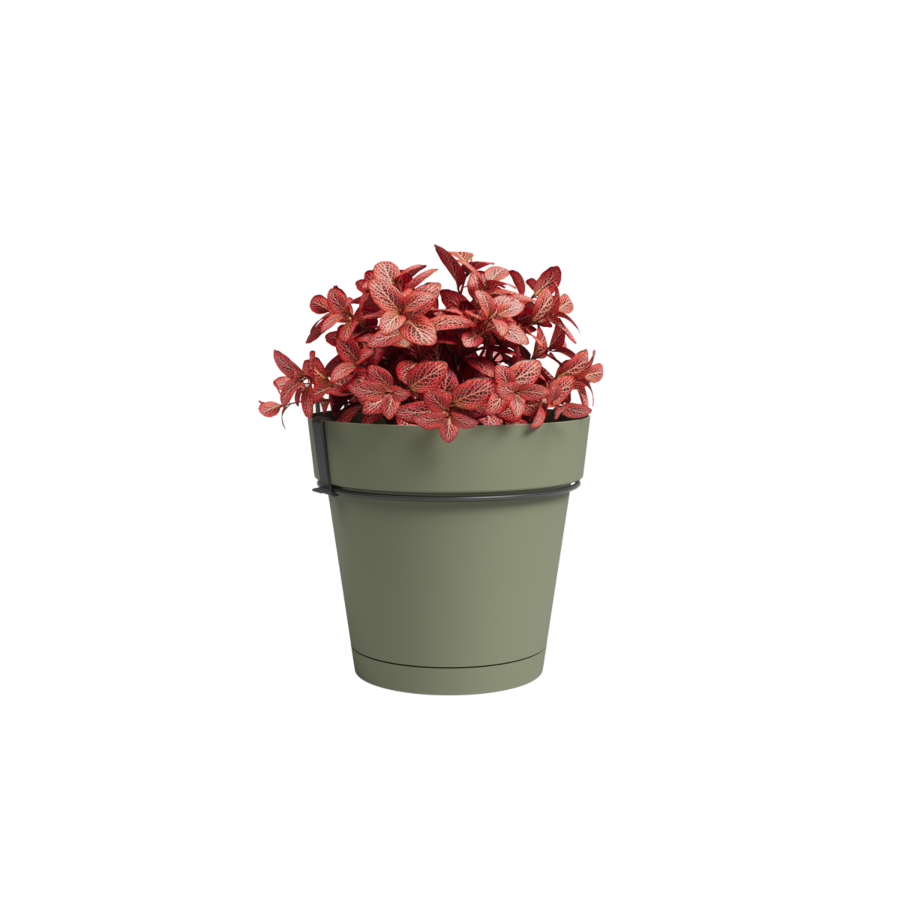 Pot Capri + Réservoir D'eau 20cm - Vert Décorations