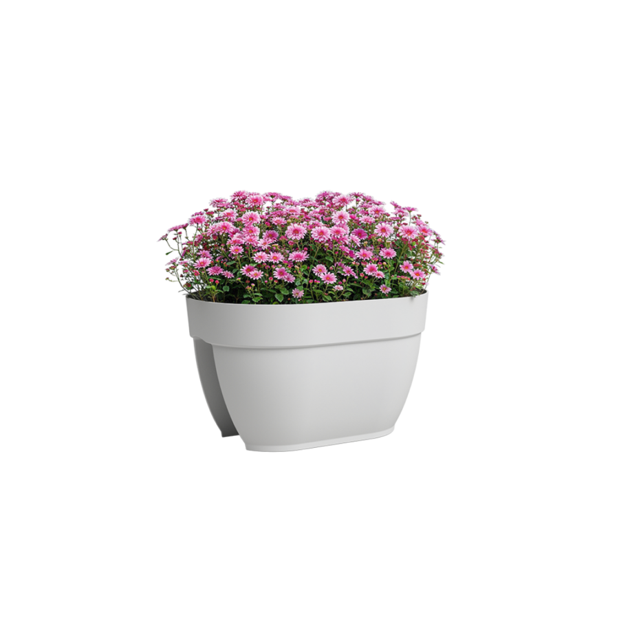 Pot Capri Campana pour balcon 40cm - Blanc Décorations