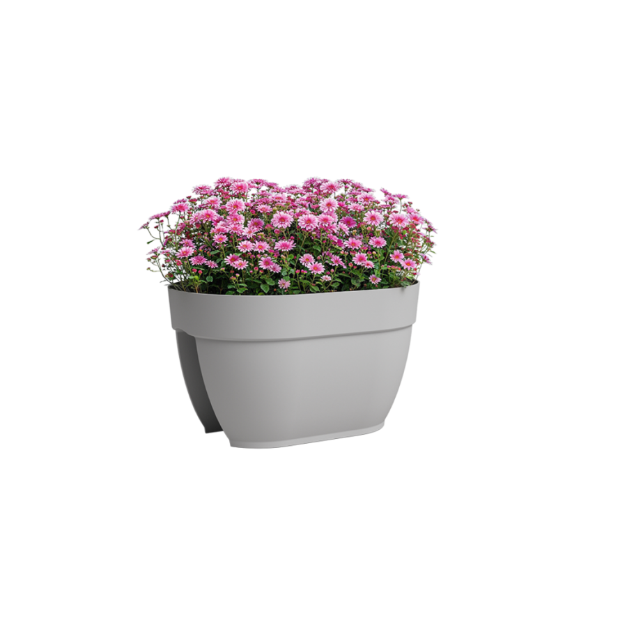 Pot Capri Campana pour balcon 40cm - Gris clair Décorations