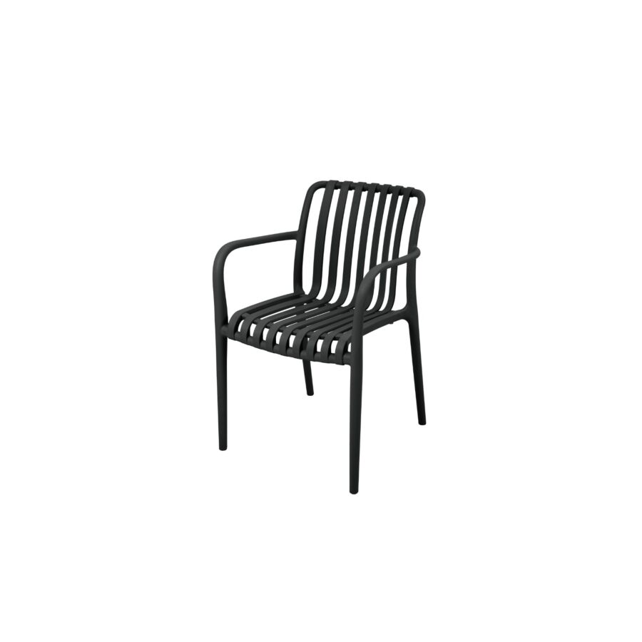 CHAISE SERENE AVEC ACCOUDOIRS - NOIR Chaise de jardin