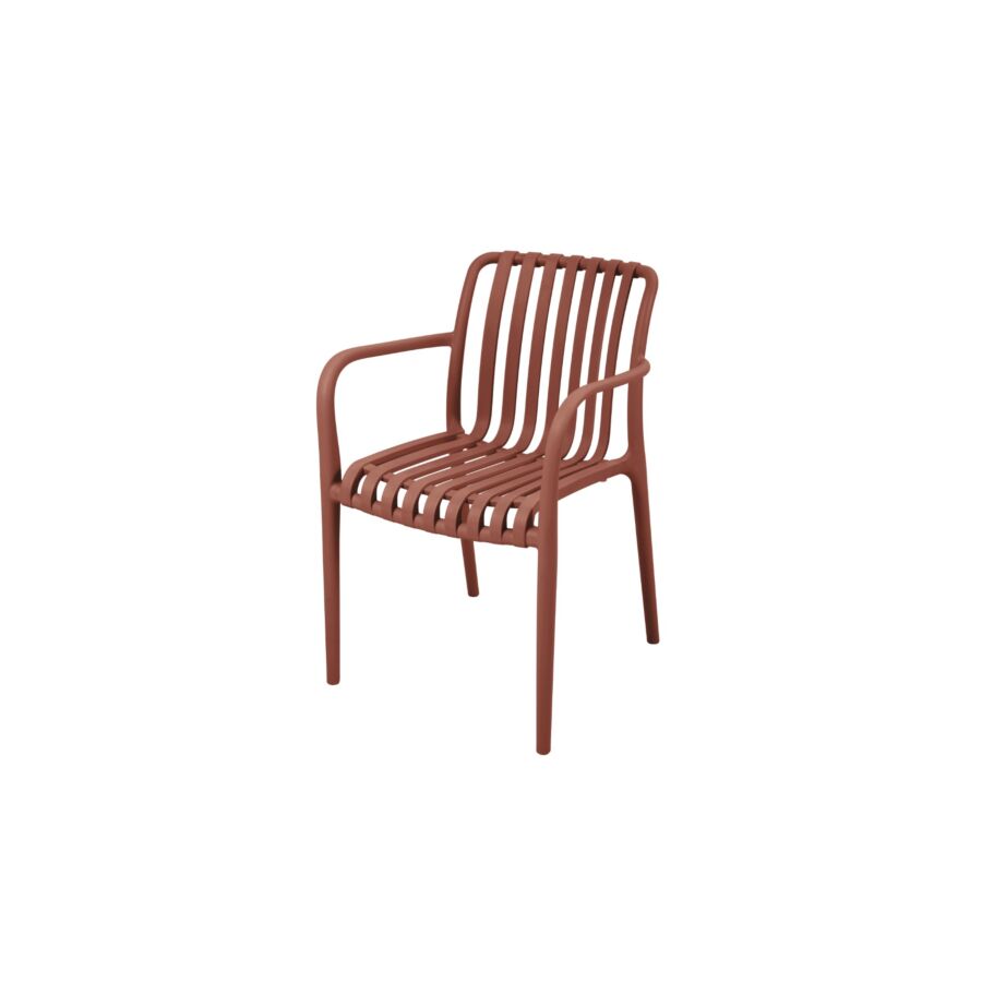 CHAISE SERENE AVEC ACCOUDOIRS - ROUGE Chaise de jardin