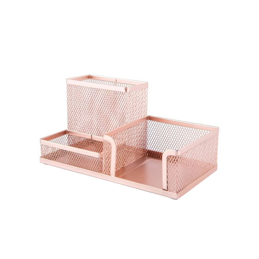 Organisateur de bureau 20x10x10cm - Rose Doré Accessoires de bureau