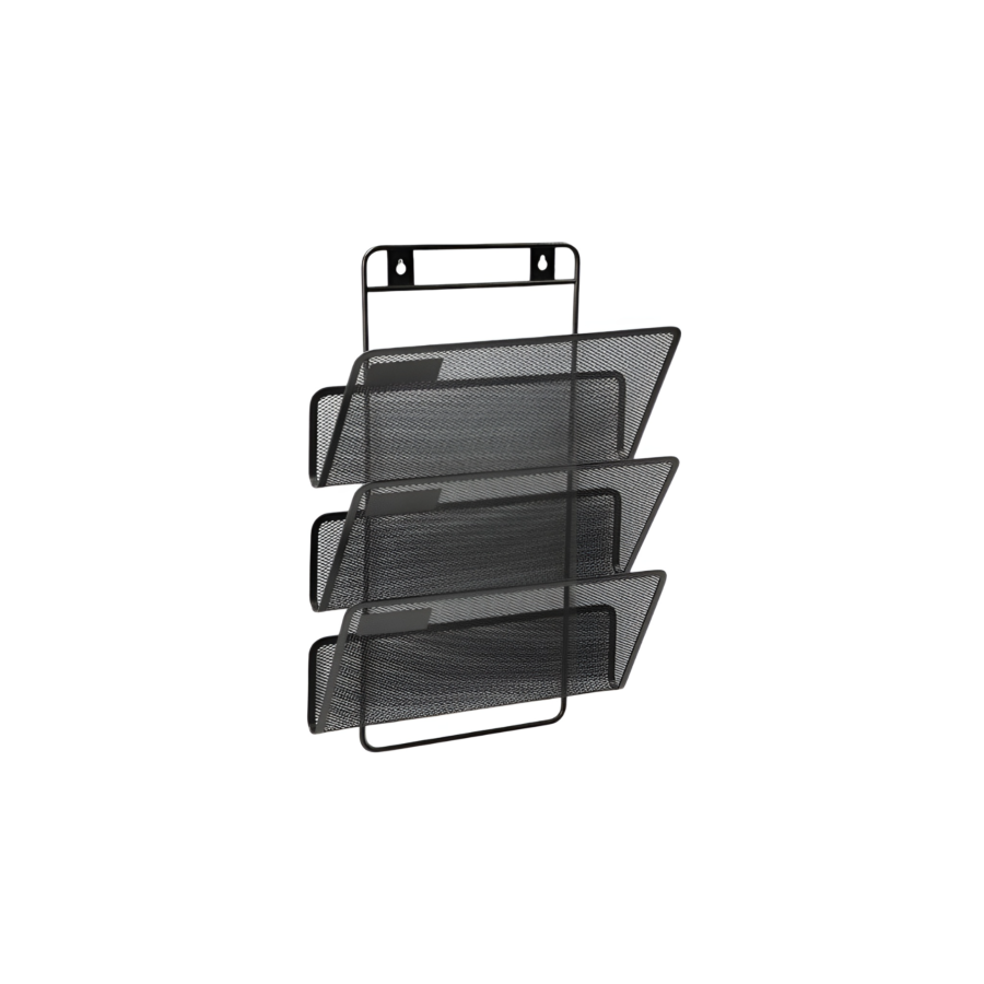 Porte-revues mural - Noir Accessoires de bureau