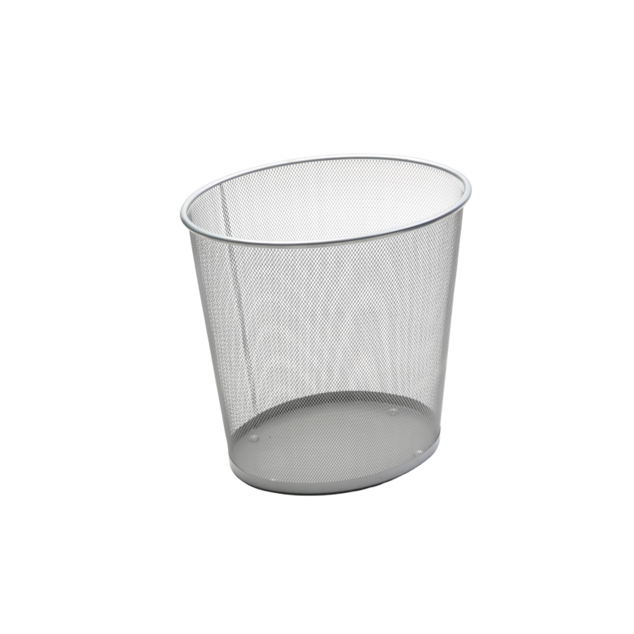 Poubelle Ovale - Argenté Poubelles de Bureau