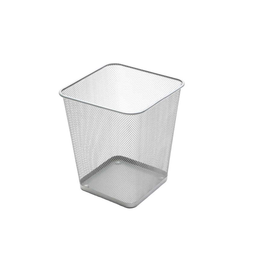 Poubelle carrée - Argenté Poubelles de Bureau