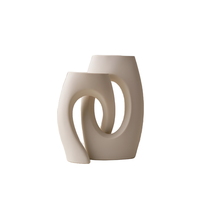 VASE En Céramique – Blanc Crème Vases