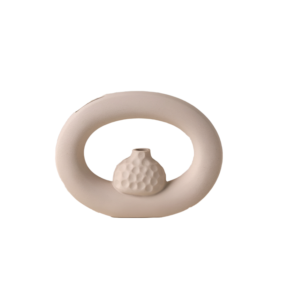 Vase Cercle En Céramique - Crème Vases