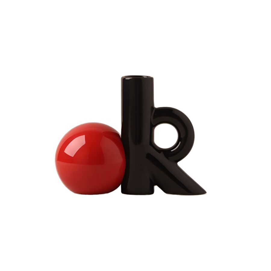 VASE En Céramique - Rouge / Noir Vases