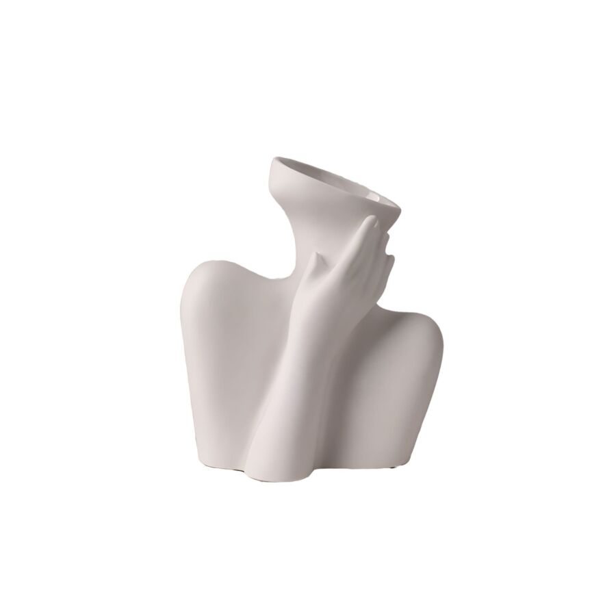 Vase Art Corporel 18cm -Blanc Vases